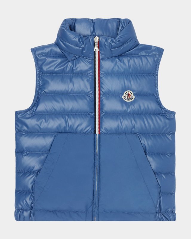 Boy's Apatou Tri-Stripe Puffer Vest, Size 4-